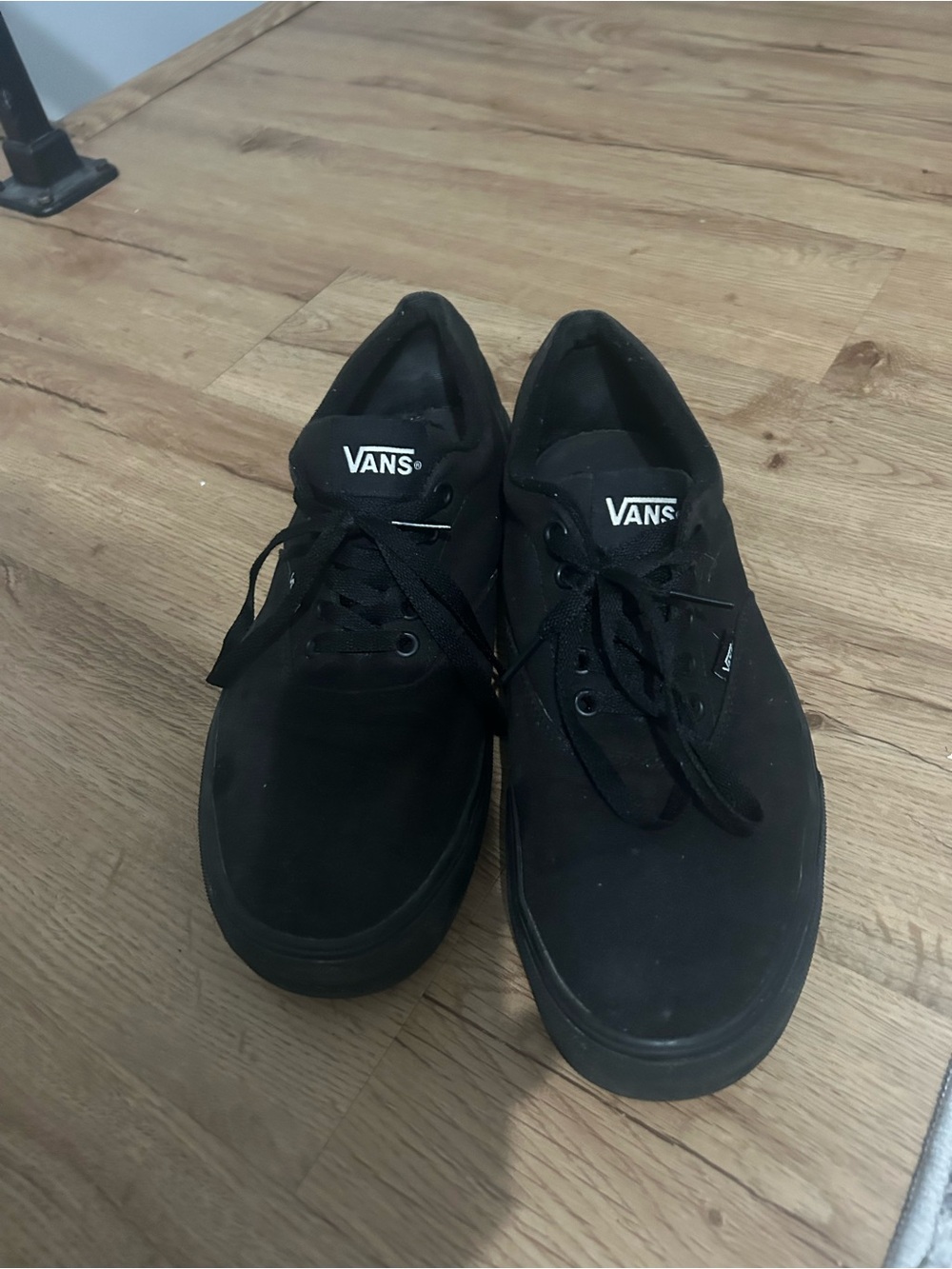 Vans Black Low-Top Canvas Sneakers